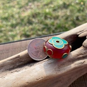 Lotus.Tibetan Nepalese Bead for jewelry.